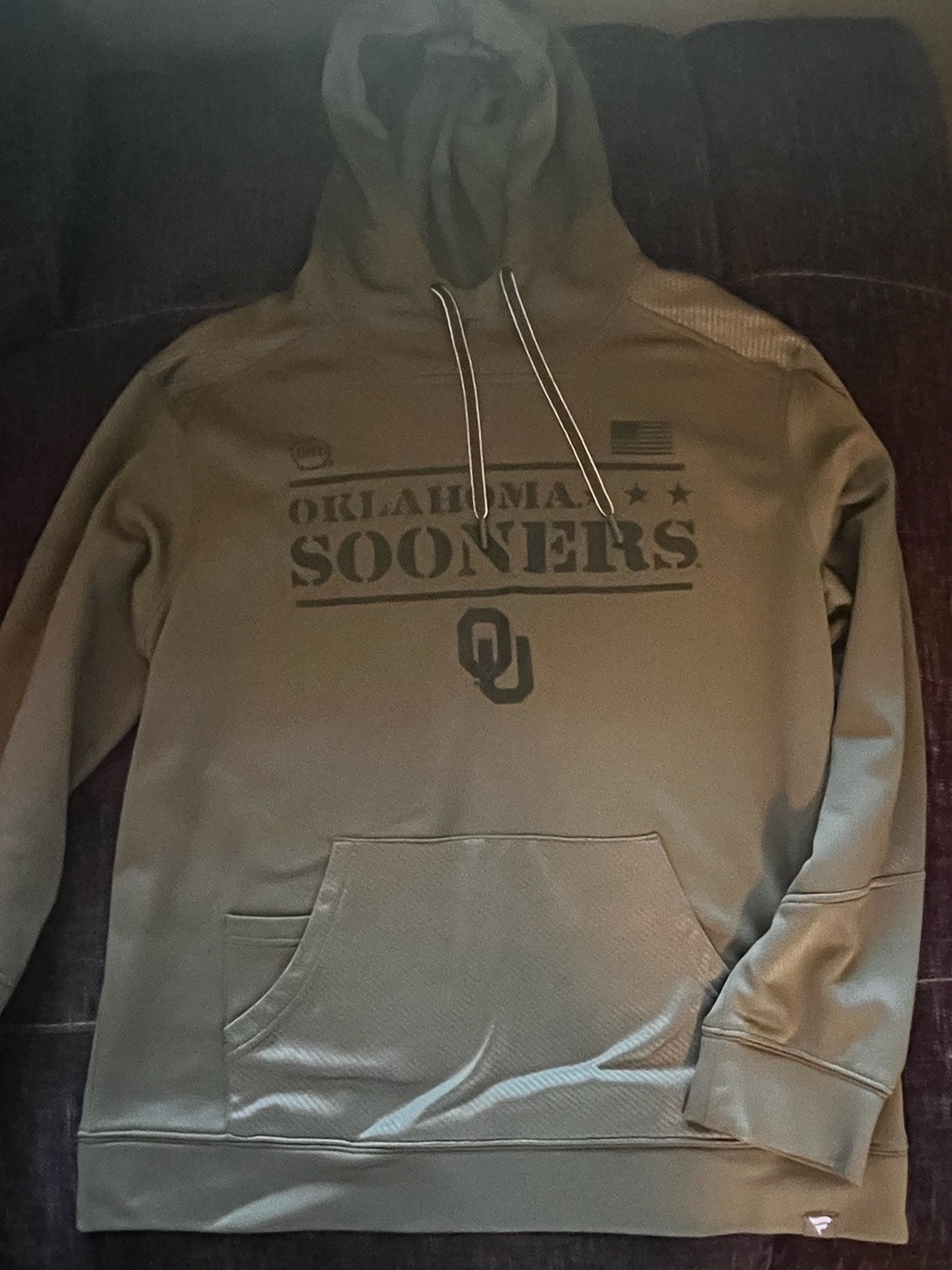 Fanatics Olive Green Oklahoma Sooners Hoodie American Armed Forces edition